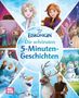 Text: "Die Eiskönigin - Die schönsten 5-Minuten-Geschichten." Illustrationen von Charakteren aus "Die Eiskönigin".