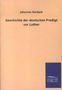 Johannes Marbach: Geschichte der deutschen Predigt vor Luther, Buch