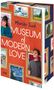 „Museum of Modern Love“ von Mariko Turk. Illustrationen von Gemälden und junge Menschen in Bilderrahmen., Buch