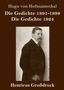 Hugo Von Hofmannsthal: Die Gedichte 1891-1898 / Die Gedichte 1924 (Großdruck), Buch