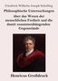 Friedrich Wilhelm Joseph Schelling: Philosophische Untersuchungen über das Wesen der menschlichen Freiheit und die damit zusammenhängenden Gegenstände (Großdruck), Buch