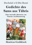 "Dschalal o'd Din Rumi. Gedichte des Sams aus Täbris. Eine Auswahl, übersetzt von Vincenz von Rosenzweig. Henricus Großdruck." Darunter eine historische Illustration mit Figuren in bunten Gewändern., Buch