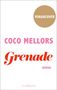 Text: "VORABCOVER", "COCO MELLORS", "Grenade", "ROMAN", "eichborn". Weißer Hintergrund, minimalistisches Design., Buch