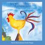 „Ein Wetterhahn im Hühnerstall! Lulo Luftig und seine Freunde.“ Illustration eines bunten Wetterhahns vor blauem Himmel., Buch