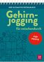 "Gehirnjogging für zwischendurch, Für Profis". Stilisiertes Design mit Symbolen wie Globen, Gehirn und Glühbirnen.