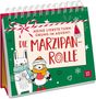 "MEINE LIEBSTE TURNÜBUNG IM ADVENT: DIE MARZIPANROLLE" steht auf einem grünen Spiral-Aufsteller mit Tierillustrationen., Buch