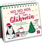 "HO HO HOL dir noch ’nen Glühwein. 24 humorvolle Sprüche für die Weihnachtszeit." Illustration mit Pinguin, Bär und Baum., Buch