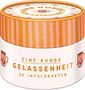 **EINE RUNDE GELASSENHEIT**  
50 IMPULSKARTEN  
Runddose mit Streifen, Tassen und Blumen., Buch