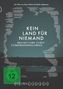 Texte: "Ein Film von Max Ahrens & Maik Lüdemann", "KEIN LAND FÜR NIEMAND", "ABSCHOTTUNG EINES EINWANDERUNGSLANDES", FSK 12. 

Hintergrund: Dunkles Panorama, Umriss von Deutschland aus Text gebildet.