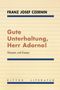 Franz Josef Czernin: Gute Unterhaltung, Herr Adorno!, Buch