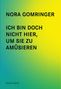 NORA GOMRINGER: ICH BIN DOCH NICHT HIER, UM SIE ZU AMÜSIEREN. Voland & Quist. Hintergrund mit gelb-grünen Punkten., Buch
