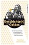 „Die Geschichte(n) des Geldes“ steht groß in der Mitte. Darunter: „Von der Kaurischnecke zum Goldstandard“. Illustration eines Mannes.