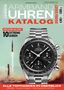 Titel: "ARMBANDUHREN KATALOG 2026/2027". Auf der Seite eine silberne Uhr und ein Raketenstart., Buch
