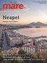 „mare“, „Neapel Königin des Südens“, Blick auf Stadt und Küste mit Vesuv im Hintergrund bei Sonnenaufgang.