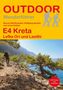 OUTDOOR Wanderführer: E4 Kreta. Lefka Ori und Lasithi. Berglandschaft mit Wanderer am Meer.