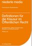 Philipp Lutz: Definitionen für die Klausur im Öffentlichen Recht, Buch, Buch