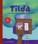 "Tilda und das Knibbel-Knabber-Geheimnis." Ein Baumhaus mit einem Kind, das einen lila Pullover trägt., Buch