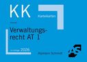 Text: "KK Karteikarten, Sommer, Verwaltungsrecht AT 1, 14. Auflage 2026, Alpmann Schmidt." Blaues Design mit Logo "AS".