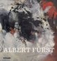 „ALBERT FÜRST“ und „WIENAND“ auf einem abstrakten, farbenfrohen Gemälde mit dominierenden Schwarz-, Weiß- und Rottönen., Buch