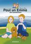 Titel: Paul un Emma öövt plattdüütsch. Zwei Kinder sitzen mit Hund und Katze auf einer Wiese vor Wasser. Arbeitsbuch., Buch
