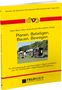 "Planen. Beteiligen. Bauen. Bewegen." Buchcover mit gelbem Hintergrund, rotem Streifen, "dvs"-Logo, Foto von Sportanlange., Buch