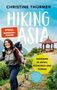 Titel: "Hiking Asia". Untertitel: "Wandern in Japan, Südkorea und Taiwan". Frau mit Rucksack in einer bergigen Landschaft., Buch