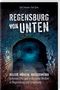 Ein Gang aus Ziegel und Stein führt in die Tiefe, darüber steht: "Regensburg von unten"., Buch
