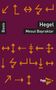 Texte: "Basis", "Hegel", "Mesut Bayraktar". Hintergrund in Dunkelrot mit gelben Pfeilmustern und kleinem Logo unten., Buch