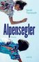 "Alpensegler" Roman von Sarah Trentzsch. Zwei Frauen in gemusterten Kimonos schweben vor hellem Hintergrund., Buch