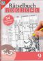 "Rätselbuch Logical", "54 illustrierte Logicals", Tabelle mit Uhrzeiten, Hand mit Stift; Logo mit Auge, Nummer 9., Buch