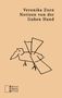Veronika Zorn: Notizen von der linken Hand. Eine abstrakte Zeichnung eines Vogels, minimalistischer Stil, beiger Hintergrund., Buch