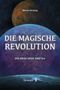 „Die magische Revolution“ von Werner Hartung. Eine blaue und eine orangefarbene Planetenoberfläche im Weltraum.