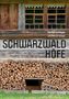 "Schwarzwald Höfe", Bärbel Schlegel, Jochen Krumpe. Eine Holzwand mit gestapeltem Holz und einem Fenster.