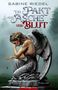 "Ein Pakt aus Asche und Blut" von Sabine Riedel. Historischer Mystery-Thriller. Eine Statue eines traurig wirkenden Engels mit Flügeln., Buch
