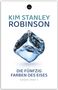"Kim Stanley Robinson, Die fünfzig Farben des Eises, Grüne Erde 2." Eiswürfel-Illustration auf weißem Hintergrund., Buch