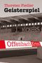 "Thorsten Fiedler Geisterspiel" und "Offenbach Krimi" in roten und schwarzen Buchstaben. Stadionszene im Hintergrund., Buch
