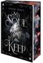 „My Soul to Keep“ von Annie Waye. Vorderseite: Diamant, Ketten, florale Verzierungen. Seiten: rote Edelsteine.