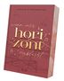 "Wenn unser Horizont verblasst" von Leonie Strohbecke in goldener Schrift auf rotem Hintergrund mit Möwen und Musiknoten.