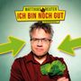 Matthias Reuter, Ich bin noch gut, Klavierkabarett. Ein Mann mit Brille, rotes Hemd, grünem Salat und zwei grünen Pfeilen., 2 CDs