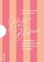 "Vier Erzählungen übers Danken. Statt Blumen. Peggy Mädler, Heike-Melba Fendel, Andrea Petkovic, Till Raether."  
Hintergrund: Rosa-rote Streifen., Buch