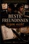 Interaktives Murder-Mystery-Rätselbuch: Beste Freundinnen lügen nicht. Silhouetten zweier Frauen, zerrissenes Herz, Ketten., Buch