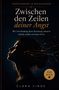 Text: "Overthinking in Beziehungen. Zwischen den Zeilen deiner Angst. Wie Overthinking...". Profil einer Frau mit Lichtpunkten., Buch