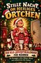 "Stille Nacht, oh heiliges Örtchen" oben. "Der Klo-Adventskalender für Männer" unten. Mann in Weihnachtskleidung auf Toilette., Buch