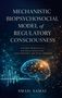 „Mechanistic Biopsychosocial Model of Regulatory Consciousness“, darunter Gehirn mit Netzwerk und Wellenlinien. Autor: Smail Samai., Buch