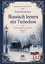 "Russisch lernen mit Tschechow. 30 einfache Geschichten auf Russisch (Niveau A2). Illustration: Winterliche Stadtszene.", Buch