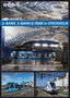 **U-BAHN, S-BAHN & TRAM in STOCKHOLM**. Oberer Teil zeigt eine U-Bahnstation mit blauen Zügen. Darunter Straßenbahn und Zug außen.