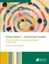 "Global denken – professionell handeln. Soziale Arbeit im Kontext nachhaltiger Entwicklung. Jörgen Schulze-Krüdener." Bunte Illustrationen von Menschen in Spiralen auf Holzstruktur., Buch