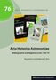 "76 Acta Historica Astronomiae" in grünem Kreis, darunter Titel und Bearbeiter. Verschiedene Buchcover als Collage., Buch