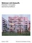 "Wohnen mit Zukunft. Flexibel. Innovativ. Gemeinschaftlich." zeigt modernes Gebäude mit Balkonen und Spielplatz., Buch