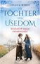 "Die Töchter von Usedom: Rückkehr nach Swinemünde" von Jessica Weber. Zwei Frauen auf einem Steg, Fahrrad, historische Kleidung., Buch
